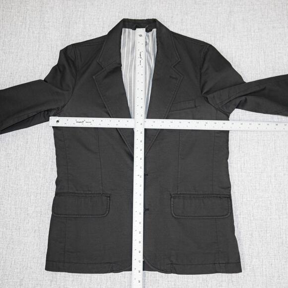 Rogues Galley Men's Cotton Blazer Jacket charcoal black size Medium - Picture 8 of 10